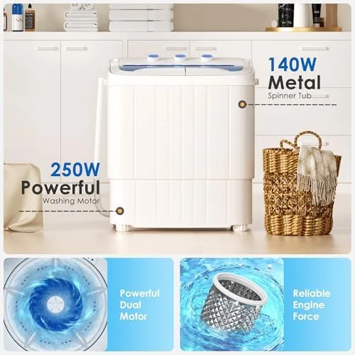 The Portable Washer and Dryer, 16 lbs Mini Small Washing Machine compared in context