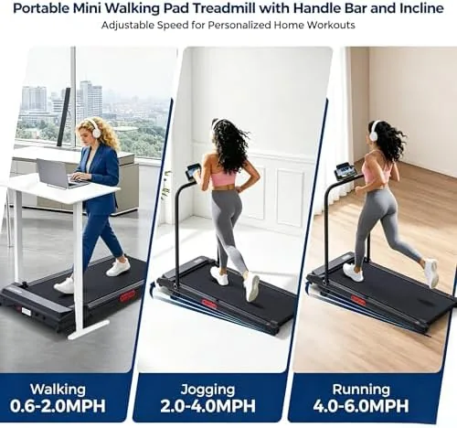 Close view of the control console and speed display on the walking pad treadmill
