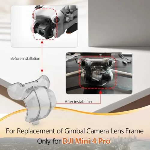 The for DJI mini 4 Pro Gimbal Camera Protector Lens Dustproof in real use