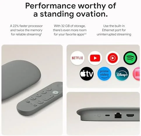A 4K HDR film playing on the television with the remote in the foreground