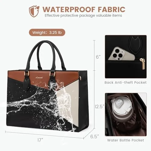 Another view of the LOVEVOOK Laptop Tote Bag for Women Work Travel, Stylish Teacher
