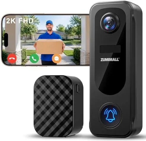 ZUMIMALL 2K Wireless Doorbell Camera No Subscription, Battery Powered | with Door Chime, No Review: Tested and Rated