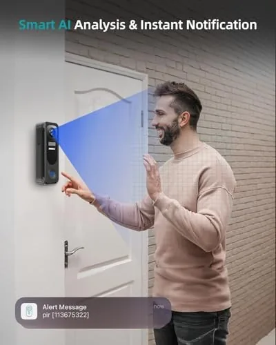 Detail shot of the ZUMIMALL 2K Wireless Doorbell Camera No Subscription, Battery Powered | features