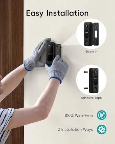 The ZUMIMALL 2K Wireless Doorbell Camera No Subscription, Battery Powered | in real use