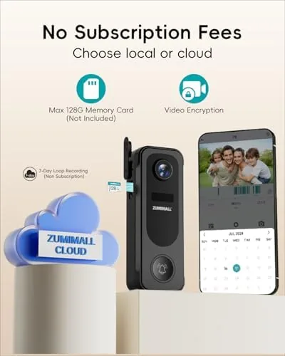The ZUMIMALL 2K Wireless Doorbell Camera No Subscription, Battery Powered | compared in context