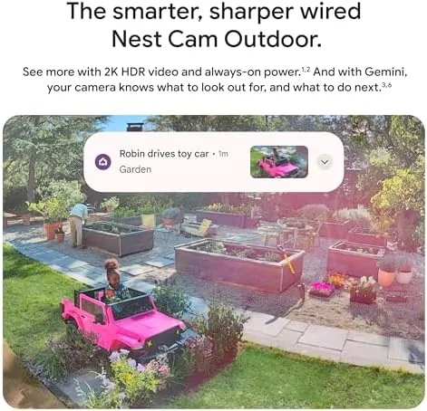 The Google Home app showing live 2K feeds from both Nest Cam Outdoor cameras