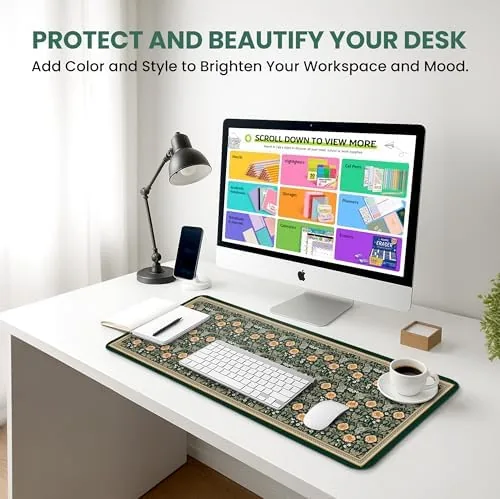 The Large Desk Mat, Extended Mouse Pad for Desktop, 31.5" x compared in context