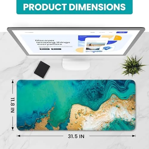 Close look at the Large Desk Mat, Extended Mouse Pad for Desktop, 31.5" x build quality
