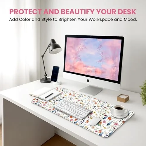 The Large Desk Mat, Extended Mouse Pad for Desktop, 31.5" x compared in context