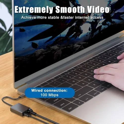 Another view of the Ethernet Adapter for Fire TV Stick, Firestick Micro USB to