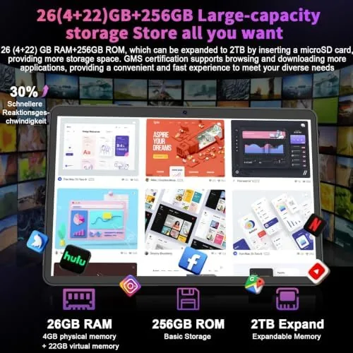 The Android Tablet 10 inch, 2026 Android 16 Tablet with Keyboard in real use