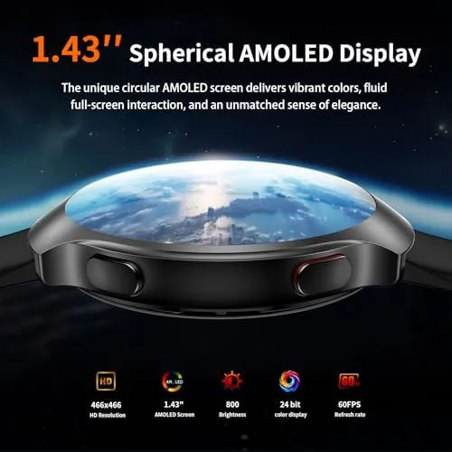 Close look at the GPS Smart Watch for Men With AI (Answer/Make Call), 1.43" build quality