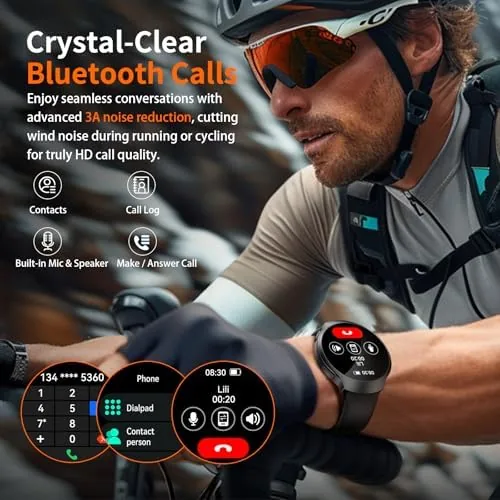 Detail shot of the GPS Smart Watch for Men With AI (Answer/Make Call), 1.43" features