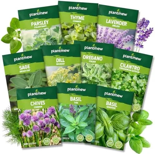 10 Herb Seeds Variety Pack - 7,000+ Heirloom Seeds - Basil, Cilantro, Lavender, Parsley Review: Tested and Rated