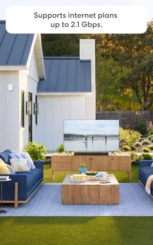 Another view of the Amazon eero Outdoor 7 dual-band mesh wifi system (newest model)