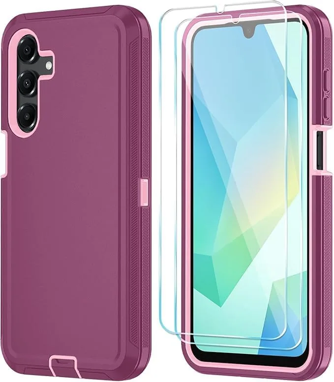 The Qinmay three-layer case installed on a Samsung Galaxy A16 5G