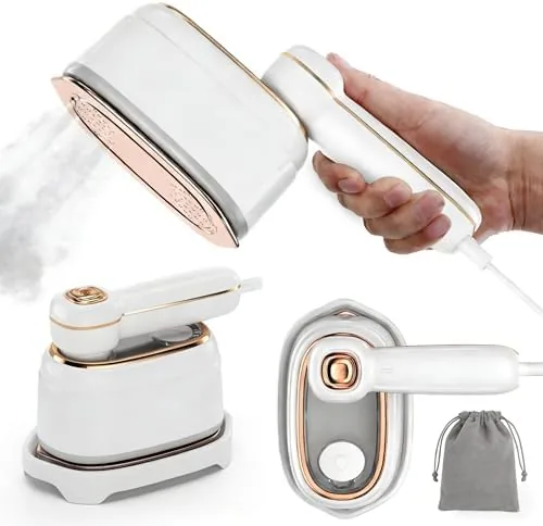 Overview of the Travel Steamer for Clothes, 1200W Mini Travel Iron with Steam