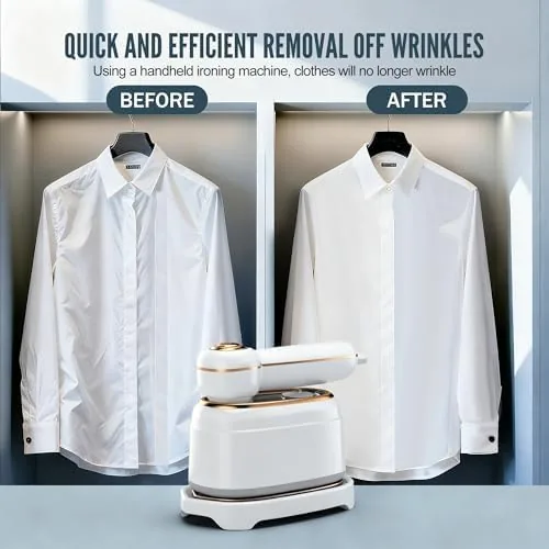 Another view of the Travel Steamer for Clothes, 1200W Mini Travel Iron with Steam