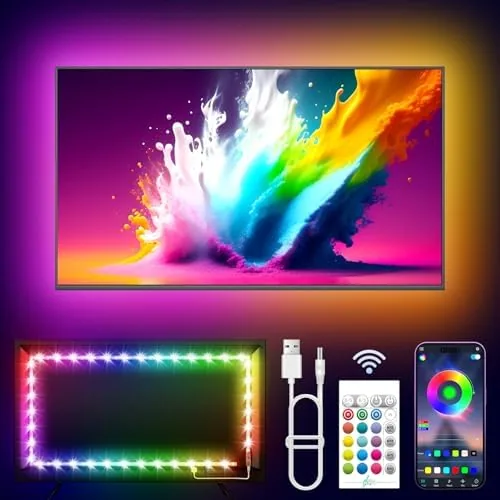 Overview of the KANTUTOE TV LED Lights, 13.1ft LED Lights for 43-65in TVs
