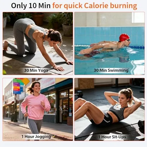 Homesy plate with resistance bands attached and handles in hand during a workout