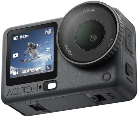The DJI Osmo Action 6 mounted on a handlebar during a ride
