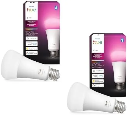 Overview of the Philips Hue Smart LED A21 Bulb, 13.5W, E26, 2-Pack |