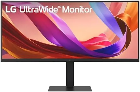 Close up of the slim bezel and curved profile of the monitor
