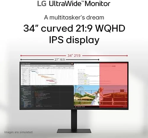 The ports on the rear of the monitor including USB-C and DisplayPort