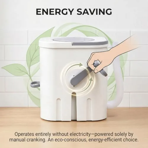 The Manual Clothes Washer, Non electric Portable Rotary Washing Machine, Compact in real use