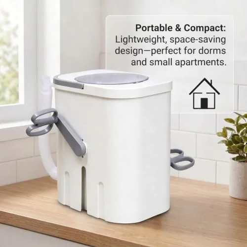 Another view of the Manual Clothes Washer, Non electric Portable Rotary Washing Machine, Compact