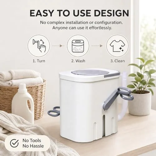 The Manual Clothes Washer, Non electric Portable Rotary Washing Machine, Compact compared in context