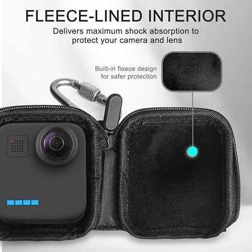 Close look at the FiTSTILL Black PU Mini Carrying Case for for for Go build quality