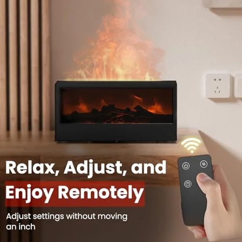 The Fireplace Flame Diffuser Air Humidifier, Essential Oil Diffuser with 7 in real use