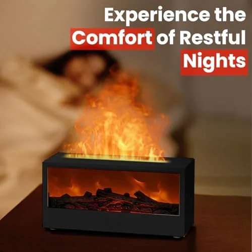 The Fireplace Flame Diffuser Air Humidifier, Essential Oil Diffuser with 7 compared in context