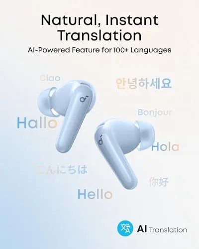 The Soundcore P31i by Anker Translation Earbuds with Real-Time Adaptive ANC in real use