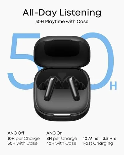 Another view of the Soundcore P31i by Anker Translation Earbuds with Real-Time Adaptive ANC