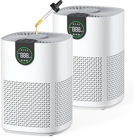 VEWIOR 2 Pack Air Purifiers with Washable Pre-Filter for Home Up to 1200ft² | Review: Tested and Rated