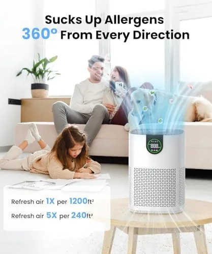 Close look at the VEWIOR 2 Pack Air Purifiers with Washable Pre-Filter for Home build quality
