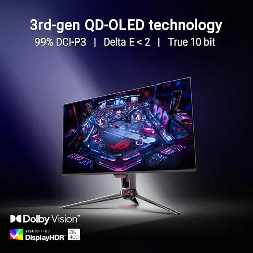 Close look at the ASUS ROG PG32UCDMR 32 Inch 4K 240Hz OLED Gaming Monitor build quality