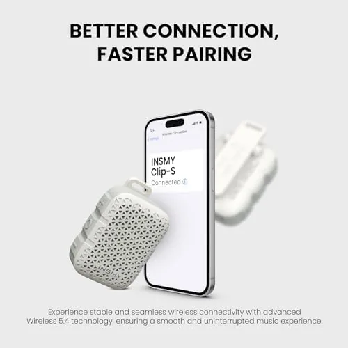 The INSMY Wearable Bluetooth Speakers IP67 Waterproof Clip On Small Speaker compared in context