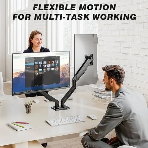 Close look at the 5Rcom Dual Monitor Stand for 17-34 Inch Computer Screens | build quality