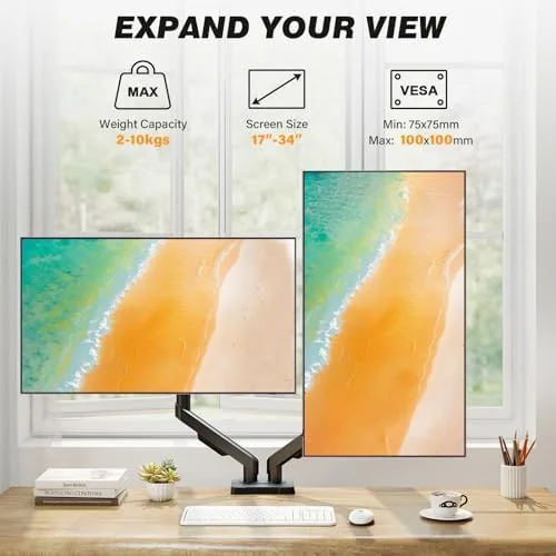 The 5Rcom Dual Monitor Stand for 17-34 Inch Computer Screens | compared in context