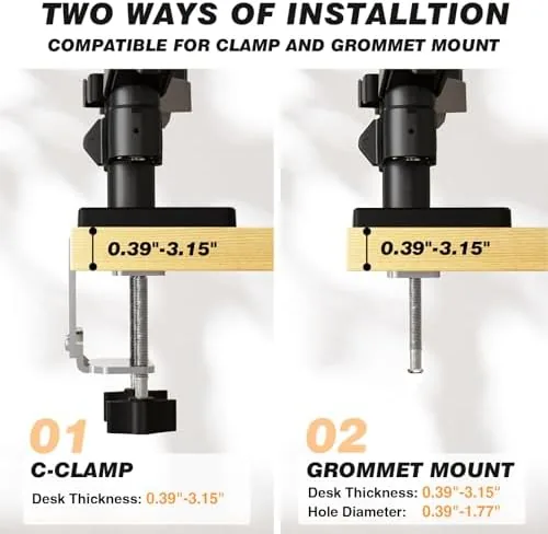 The 5Rcom Triple Monitor Mount Stand for 17-34 Inch Computer Screens compared in context