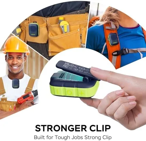 The INSMY Wearable Bluetooth Speakers IP67 Waterproof Clip On Small Speaker in real use
