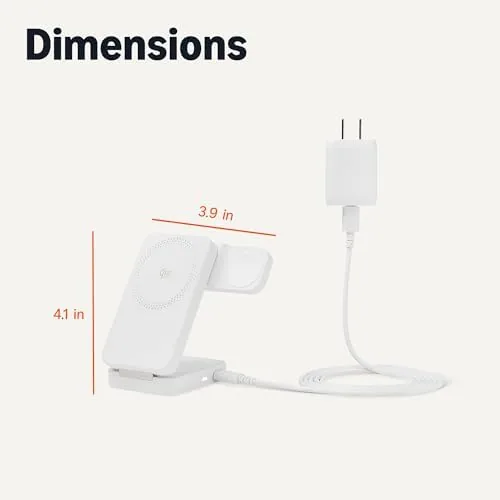 Another view of the Amazon Basics MagSafe Compatible 25W Fast Charging Qi2.2 Certified 3-in-1