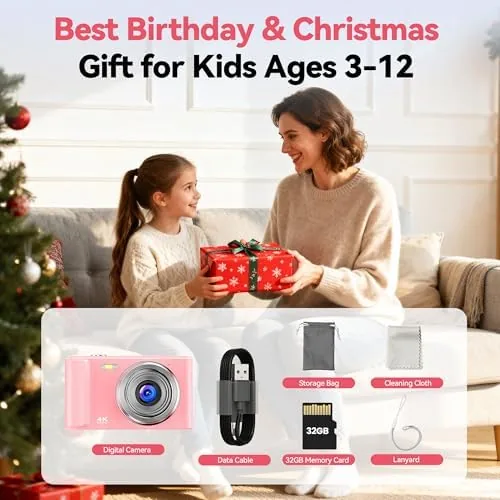 Testing the Digital Camera 4K for Kids: 48MP Pink Camera for Teens over two weeks