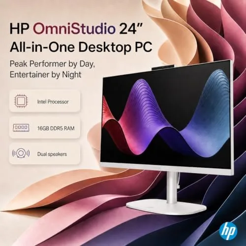 Close up of the OmniStudio ports and the full HD display
