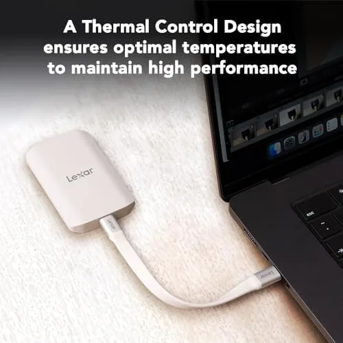 Another view of the Lexar 1TB ES5 Magnetic External SSD, Up to 2000MB/s, Compatible