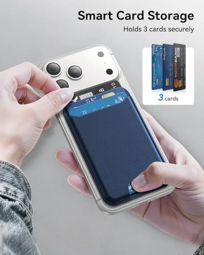 Another view of the TWZKG for MagSafe Wallet, 3 Cards Holder, Slim Magnetic Phone