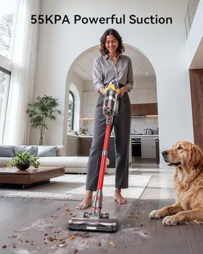 Close look at the Cordless Vacuum Cleaner, Upgraded 55KPA 650W 70Mins Stick Vacuum with build quality